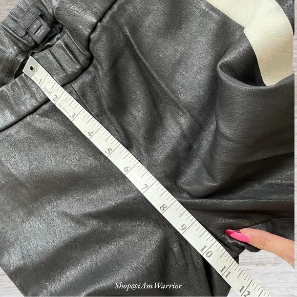 J.Crew Collection genuine leather racing stripe pull on legging *shop@iamwarrior - Picture 8 of 12